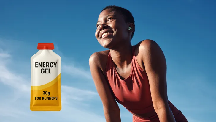 Vrouw met energiegelletjes