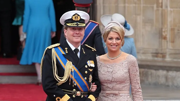 Willem-Alexander en Máxima bij de royal wedding