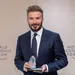 David Beckham neemt Award in ontvangst