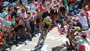 Pogacar en Vingegaard op de Col du Galibier in de Tour van 2023