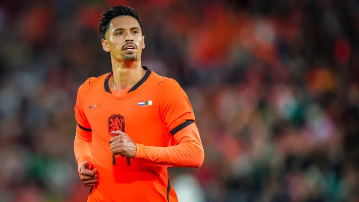 Tijjani Reijnders tijdens voetbalwedstrijd Nederland - Algerije.
