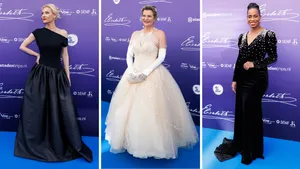BN'ers gaan voor keizerlijke glamour bij première Elisabeth de Musical. – Drieluik foto's van Bekende Nederlanders bij de première van Elisabeth de Musical. Links Susanna Klibansky, midden Justine Marcella, rechts Nyasa Alberta.