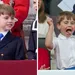 Prins Louis lijkt sprekend op prins George in nieuw verjaardagsportret. – Tweeluik foto's van prins Louis.