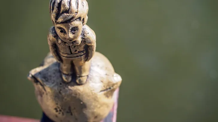 CHISINAU, MOLDOVA-OCTOBER 2, 2018: Little Prince Statuette by Igor Uduslivii  in Valea Morilor park