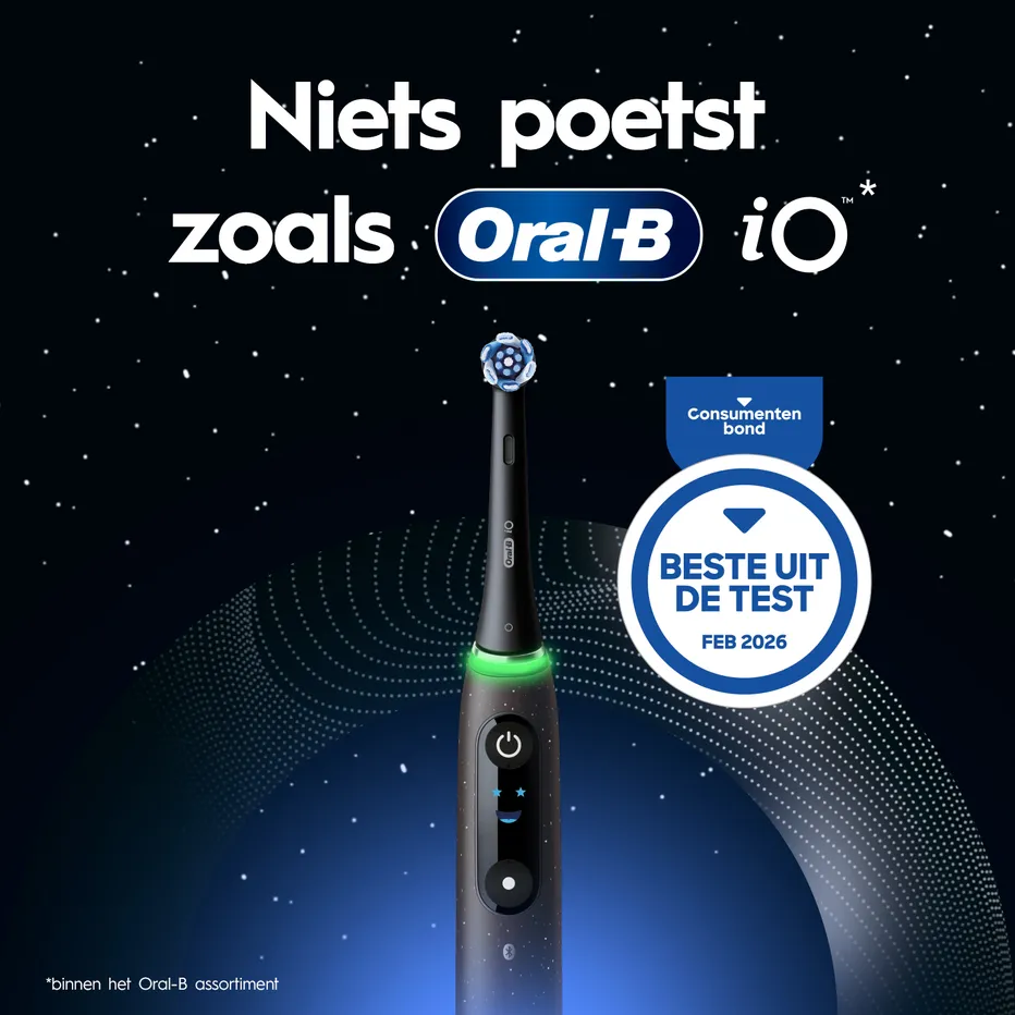 The looks  De Oral-B iO serie heeft een strakke look en is er in stylish zwart en wit, metallic blauw en roze, en de iO 10 is er ook in het goud. Er is er dus zeker eentje bij die past in jouw badkamer.
