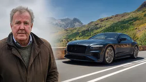 Beeldmontage van Bentley Continental GT S en Jeremy Clarkson