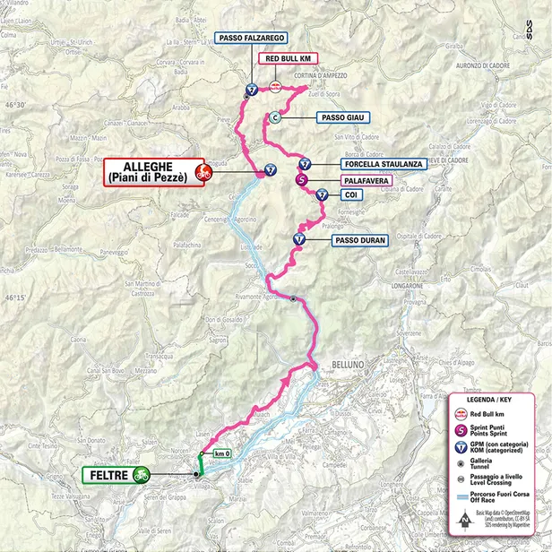 map Giro 2026 etappe 19