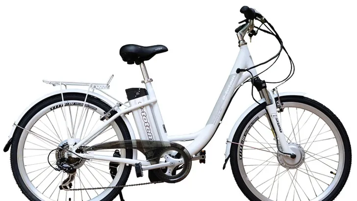 witte elektrische fiets