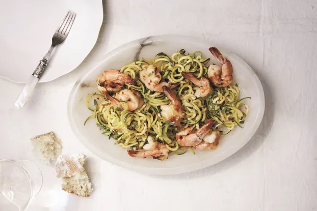 Scampi met courgette
