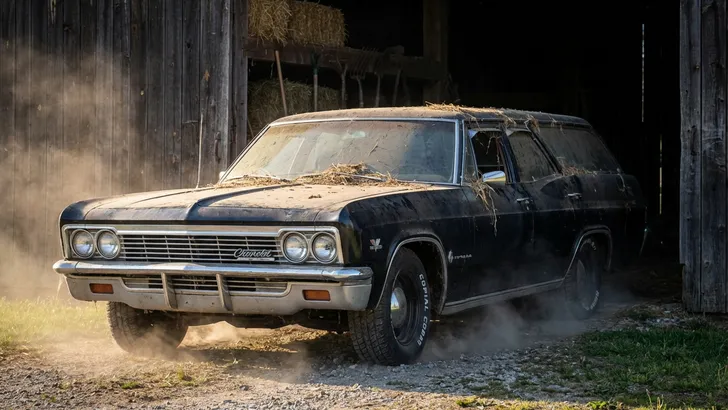 Zeldzame Chevrolet Impala Wagon met 409 V8 na 42 jaar in schuur te koop aangeboden