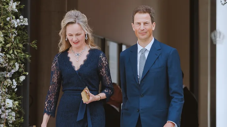 Prins Alois en prinses Sophie bij de royal wedding in Jordanië, juni 2023