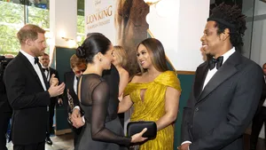 Foto van hertogin Meghan en prins Harry met Beyoncé en Jay-Z.