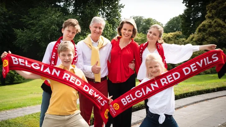 Belgische royals zijn helemaal klaar voor WK-wedstrijd