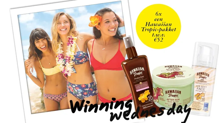 Winning Wednesday: 6x Hawaiian Tropic-pakket t.w.v. €52
