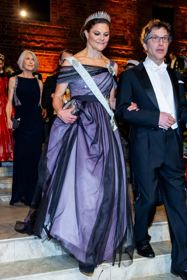 Prinses Victoria tijdens de uitreiking van de Nobelprijs in 2024. 