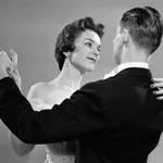 vintage 1950's ballroom dancing vrouw man