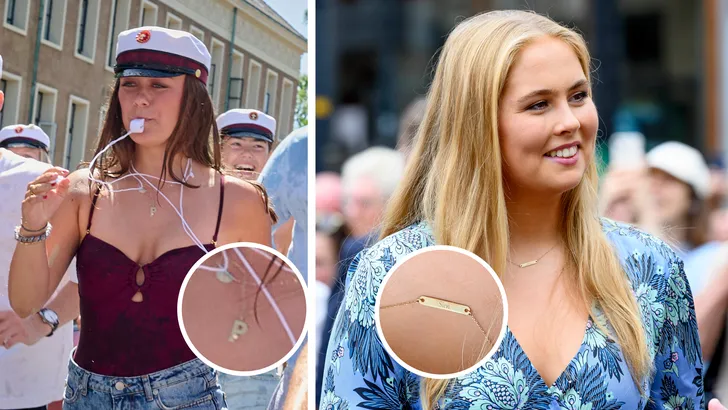 Prinses Amalia en de Deense prinses Isabella dragen allebei een gouden ketting met een raadselachtige naam. Een geheime liefde of een bijzondere vriendschap?
