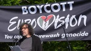 Protest in Ierland, tegen de deelname van Israël aan het Songfestival.