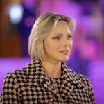 Prinses Charlene voor de borstkankermaand