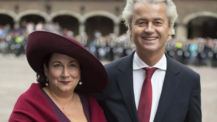 Geert Wilders met zijn partner Krisztina Wilders