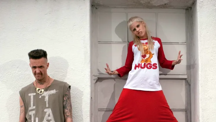 Die Antwoord met Ninja (l) en Yo-Landi