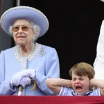 The Royal Family Members on The Balcony of Buckingham Palace