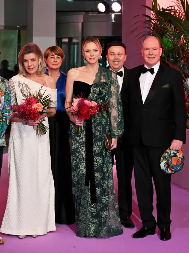 Caroline, Charlene en Albert van Monaco