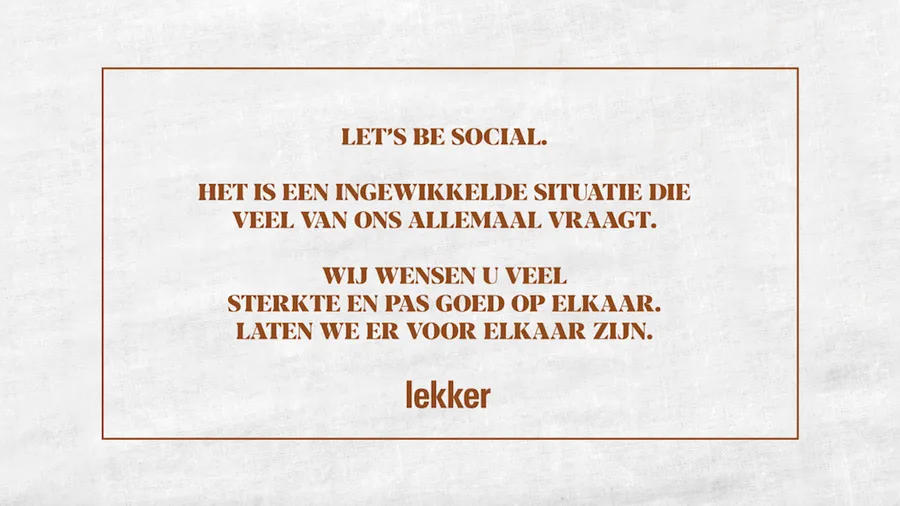 Steun de horeca
