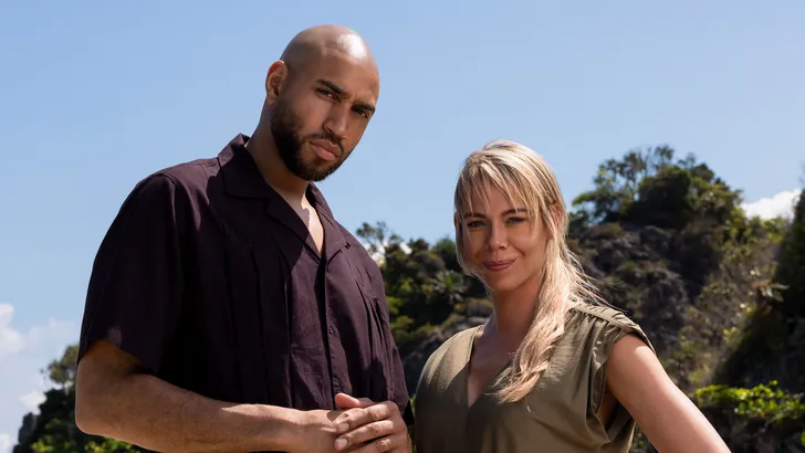 Nicolette Kluijver en debuterend presentator Edson da Graça Expeditie Robinson