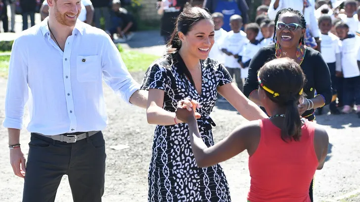 Meghan en Harry in Afrika