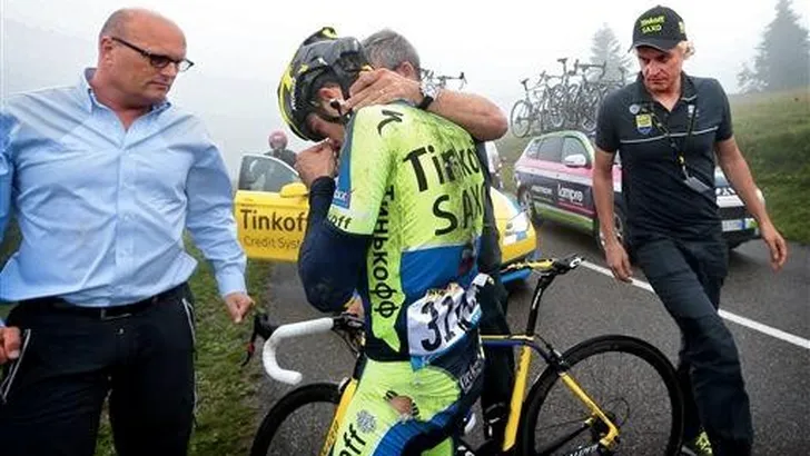 Gebroken scheenbeen voor Contador