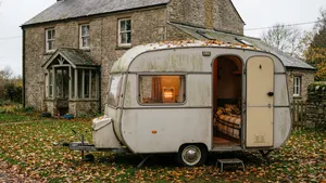 Deze vrouw woont noodgedwongen in een caravan in de tuin van haar opa maar is gelukkiger dan ooit