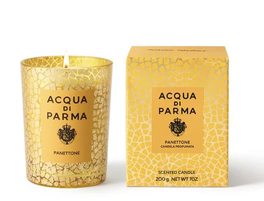 Candle 200 gr, beschikbaar in de geuren Panettone, Bosco en Torrone: € 80,-