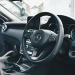 Het interieur van een Mercedes