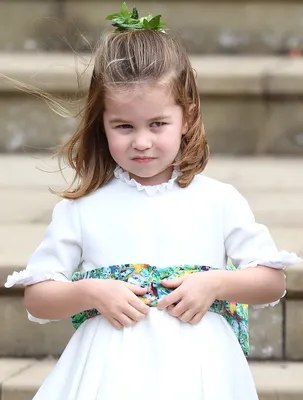 Als bruidsmeisje bij het huwelijk van prinses Eugenie in 2018.