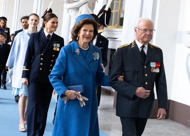 Goed, in elk geval ziet koningin Silvia eruit alsof ze het naar haar zin heeft... (Beeld: NL Beeld)