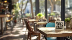 QR-code op het terras