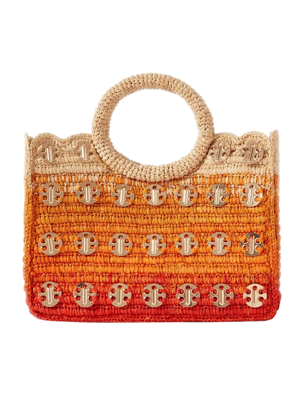 Gewoven tas van Rabanne.