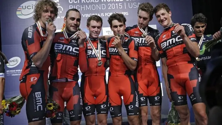 Titelverdediger BMC start met deze zes renners op WK-ploegentijdrit