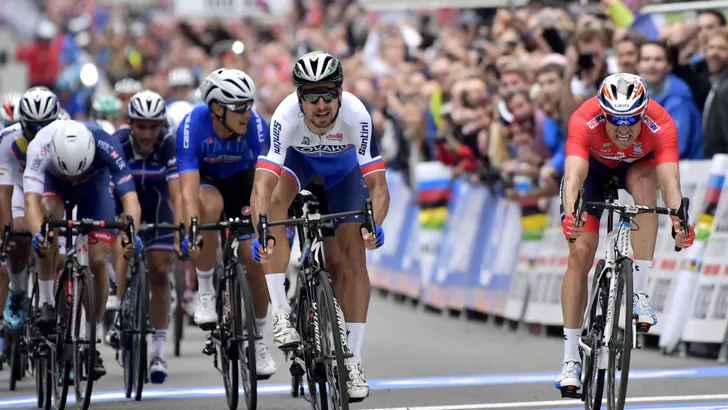 Peter Sagan voltooit historische trilogie in Bergen