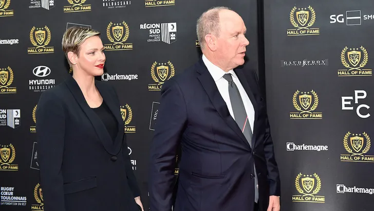 Monaco Princely Couple Attend A Rugby Event