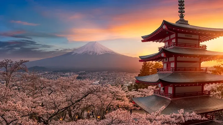 Japan Mount Fuji Chureito pagode