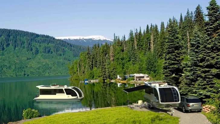 Zien: camper en boot in één