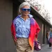blouse Grece Ghanem blauw streetwear bril