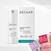 Aanbieding voor 10x Beau Monde & DÉCAAR Blemish Defence Serum. – Samengesteld beeld met productfoto Blemish Defence Serum links en verschillende Beau Monde-covers in de rechter onderhoek tegen een witte achtergrond.