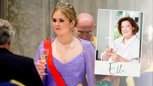 Collagebeeld van prinses Amalia met rechts een digitale polaroid van Ella Vermeulen.