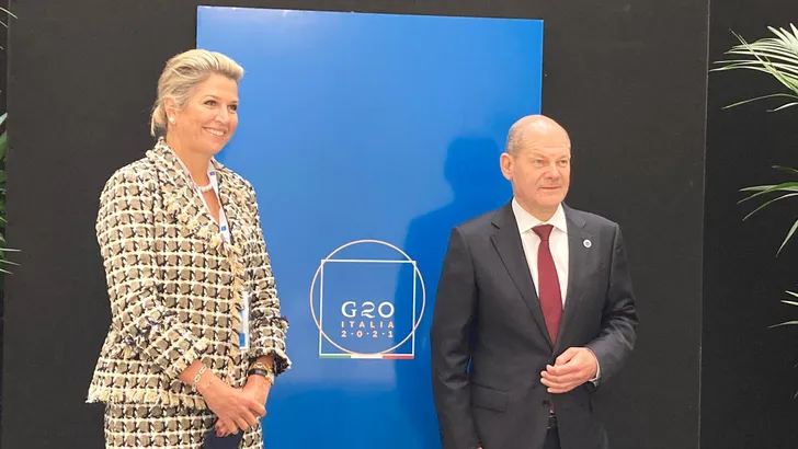 Máxima in Rome: haar trusty Oscar de la Renta mocht mee