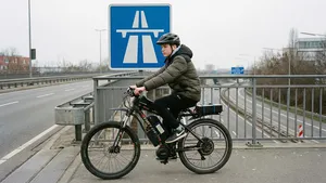 Hij fietste met 120 km/u over de snelweg: 16-jarige haalt stomverbaasde politie in