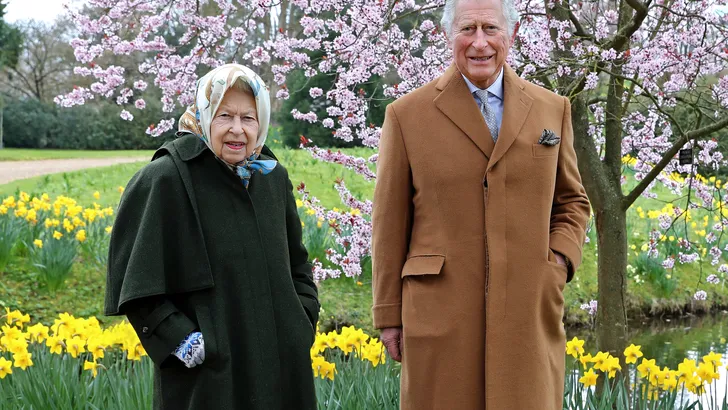 Queen Elizabeth en prins Charles, Pasen 2021