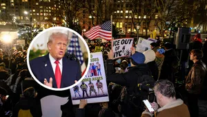 Anti-ICE demonstranten nadat Renee Good werd gedood